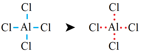 تمثيل لويس لجزيء AlCl4 تمثيل لويس لجزيء AlCl4
